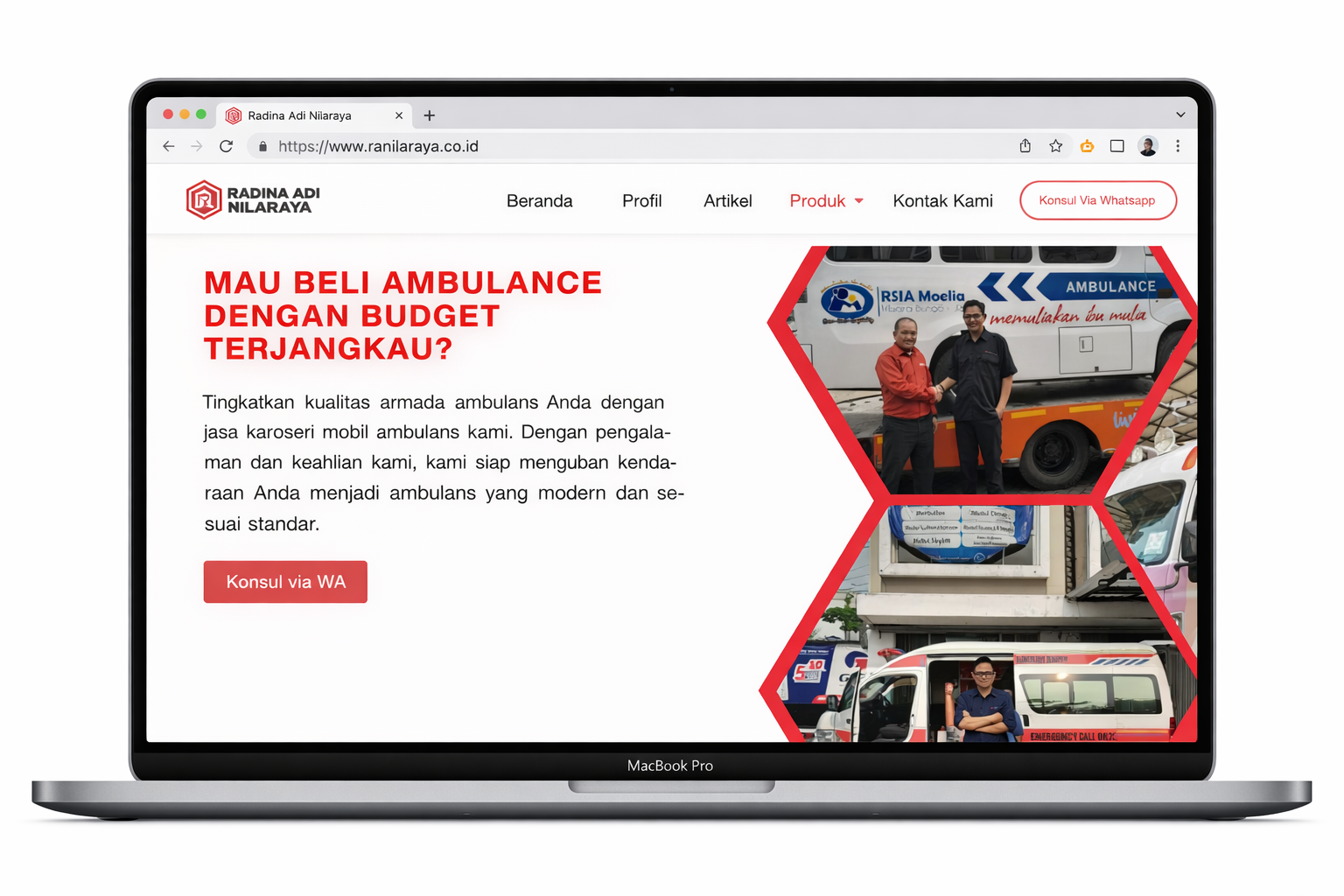 Redesain Website karoseriradina.com